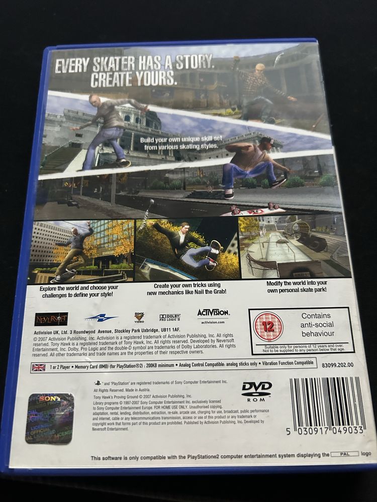 Gra tony hawk proving ground na ps2