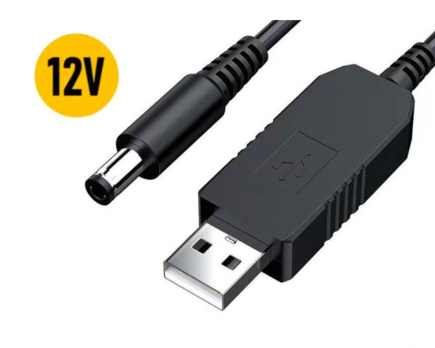 Кабель для роутера від повербанка з перетворювачем 12V