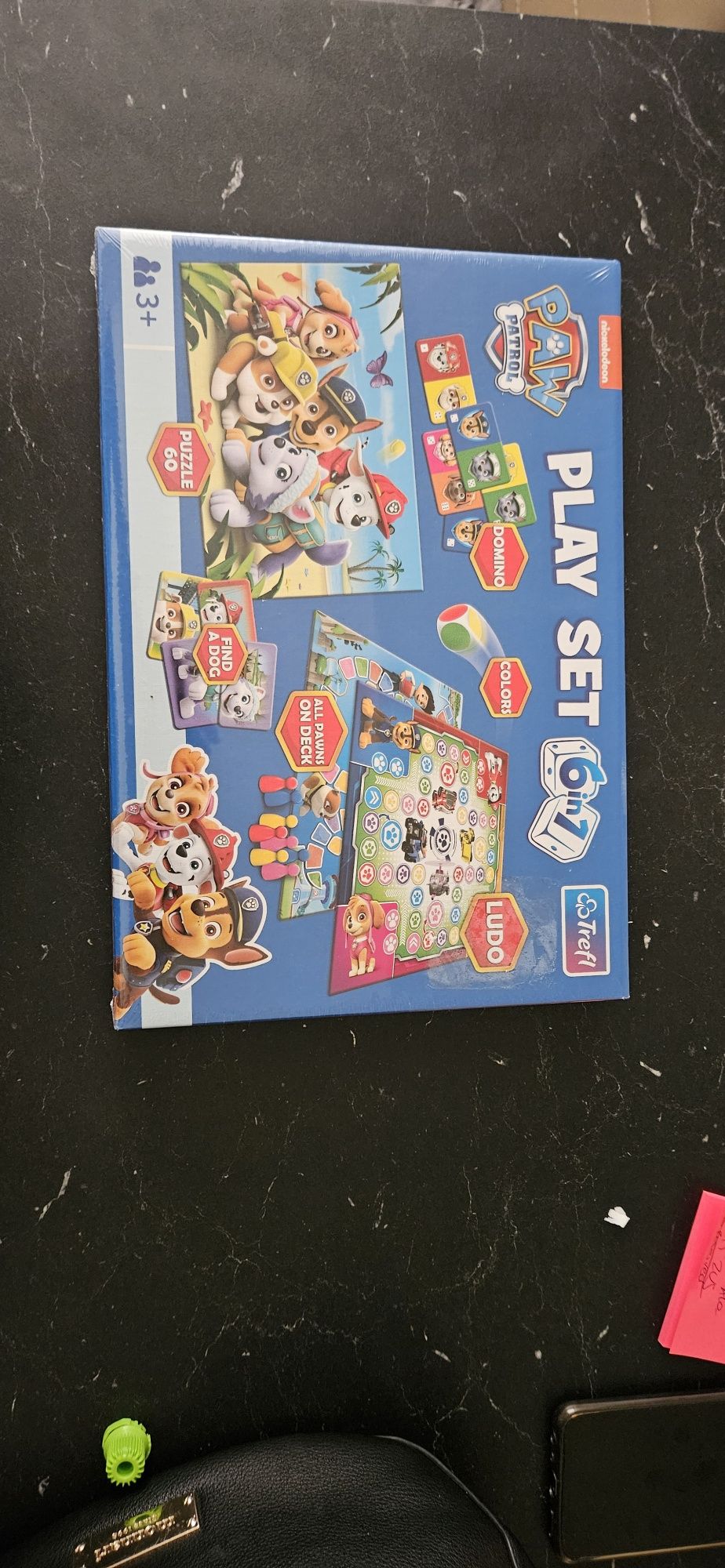 NOWY Trefl zestaw 6w1 Gry puzzle memos chińczyk psi patrol
