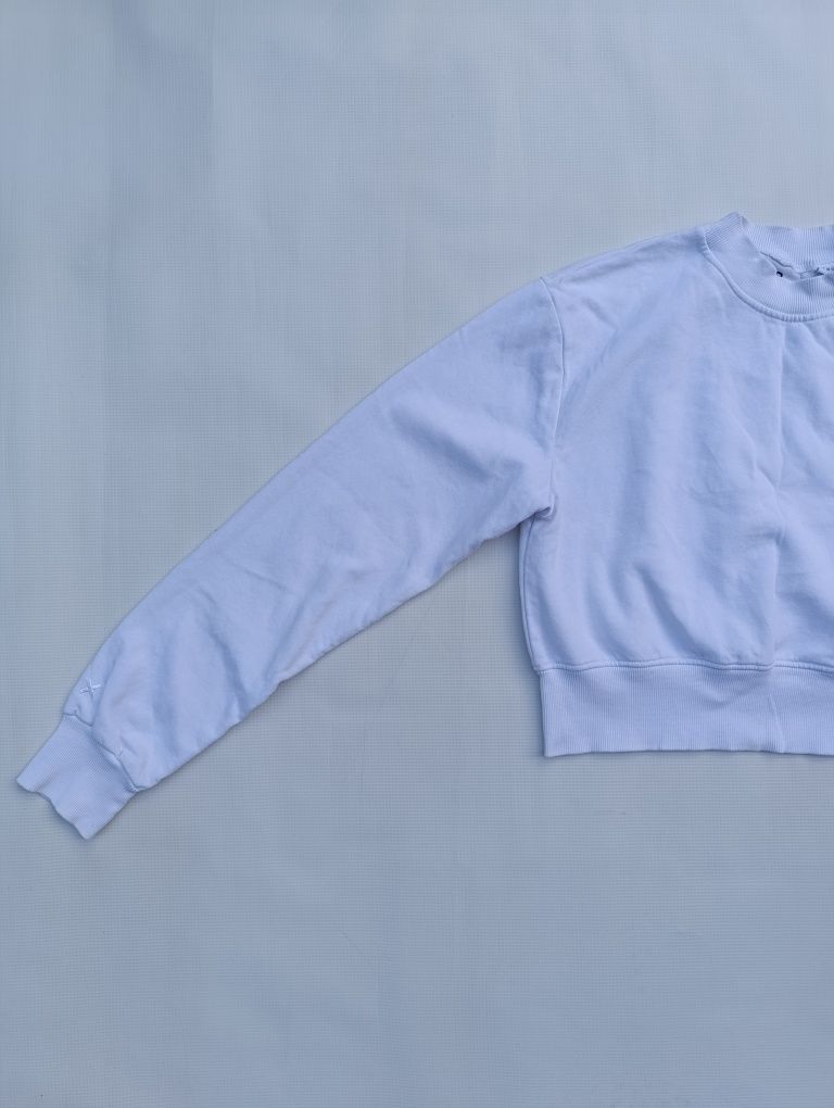 Collusion S Biała bluza damska crop top