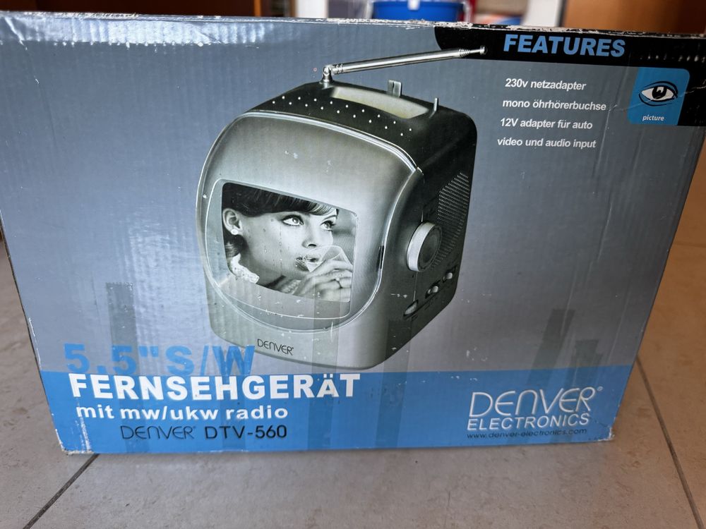 Mini televisao e radio portatil Denver