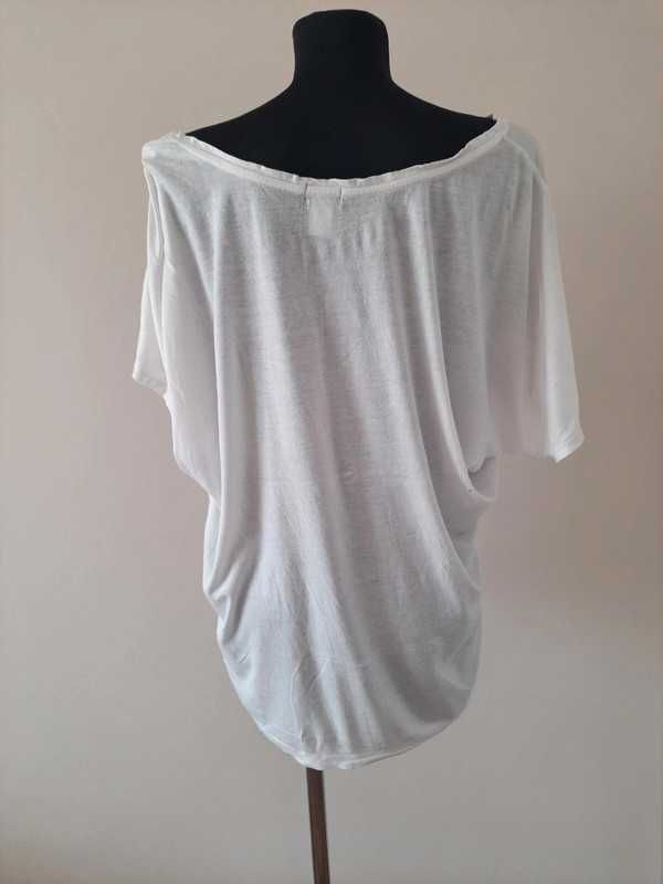 Bluzka H&M S 36 luzna z cekinami Modal