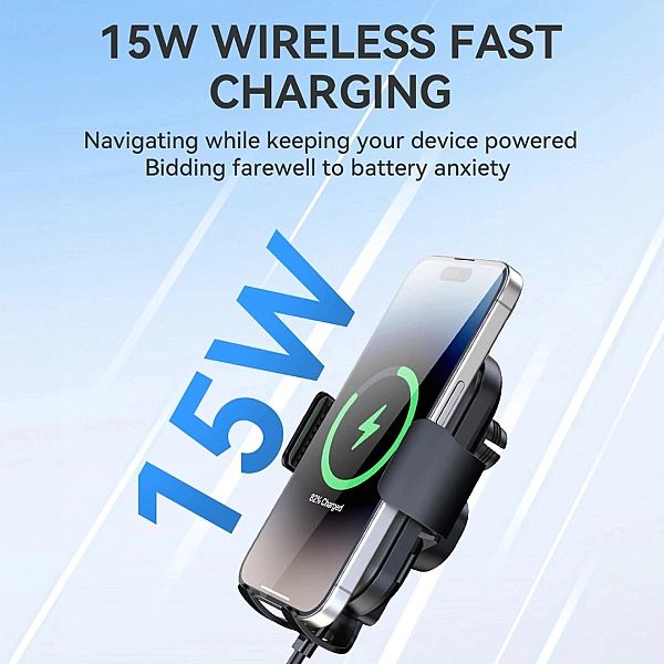 Uchwyt Wozinsky WUMID na telefon z ładowarką indukcyjną 15W na deskę r