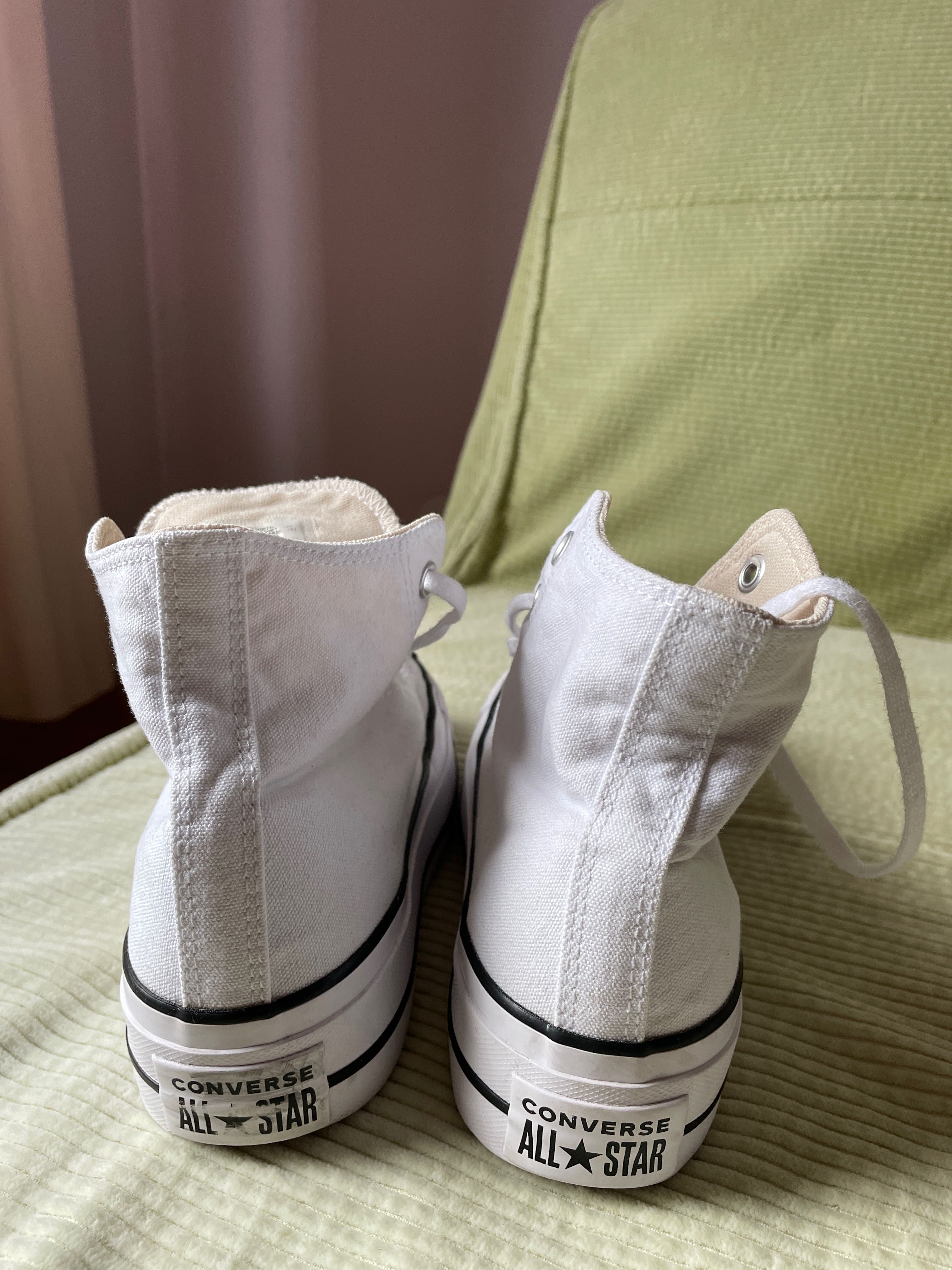 Chuck Taylor All Star Lift Platform - trampki biale roz. 38