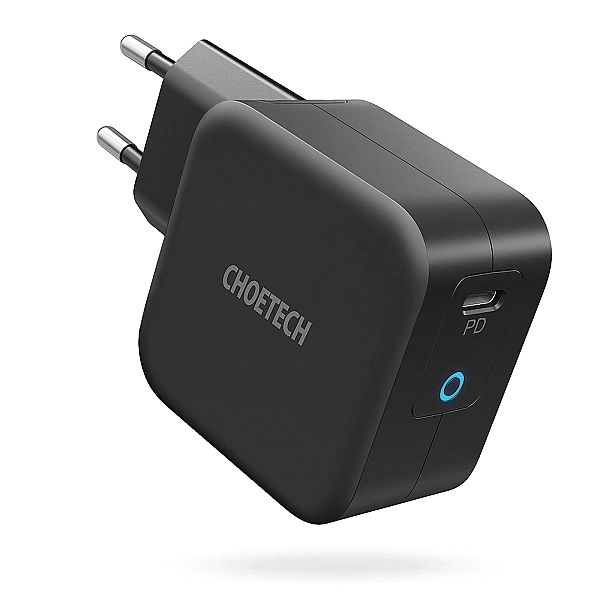 Choetech szybka ładowarka sieciowa GaN USB Typ C 61W 3A Power Delivery