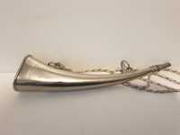 Vintage corneta de caça em metal cromado