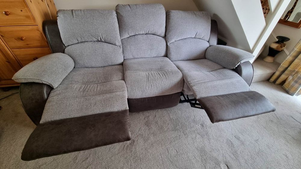 Sofa kanapa z funkcją Relax szara