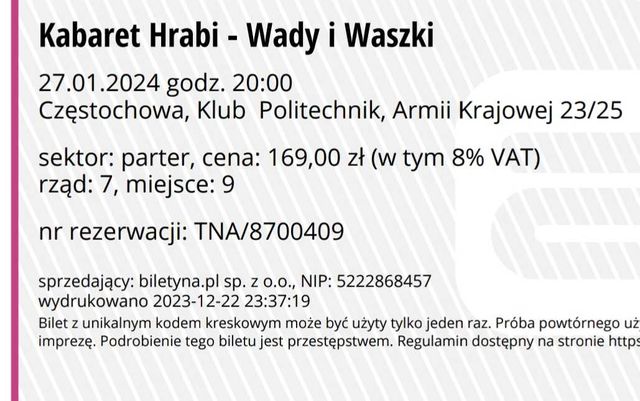 Kabaret Hrabi - Wady i Waszki