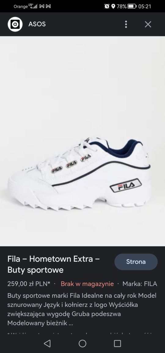 Buty Fila okazja