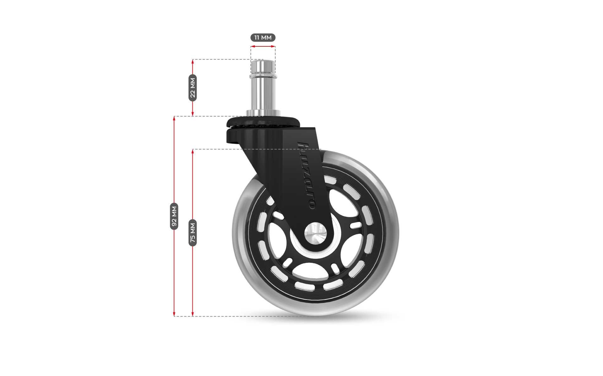 Kółka do fotela Casters 2.0 Black