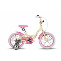 Детский велосипед для девочки Pride Alice 16 с обучающими колесами alu