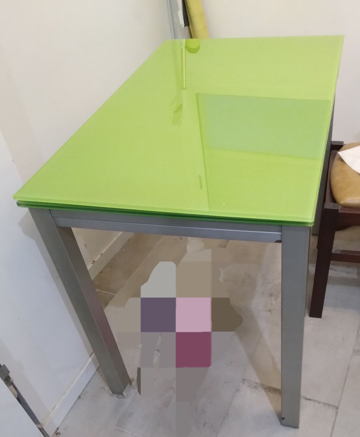 Mesa de cozinha de vidro