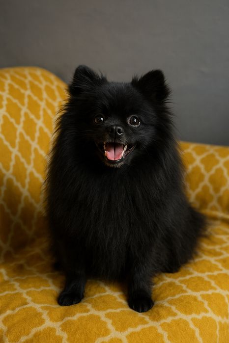 REPRODUKTOR piękny czarny szpic miniaturowy!