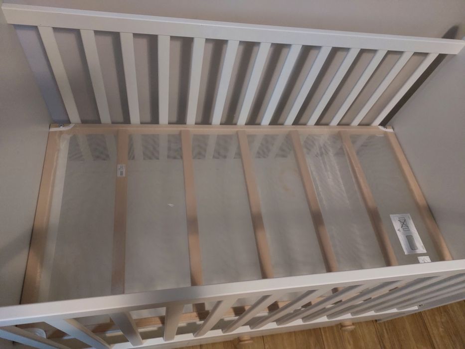 Łóżeczko niemowlęce gonatt ikea z materacem Skonast