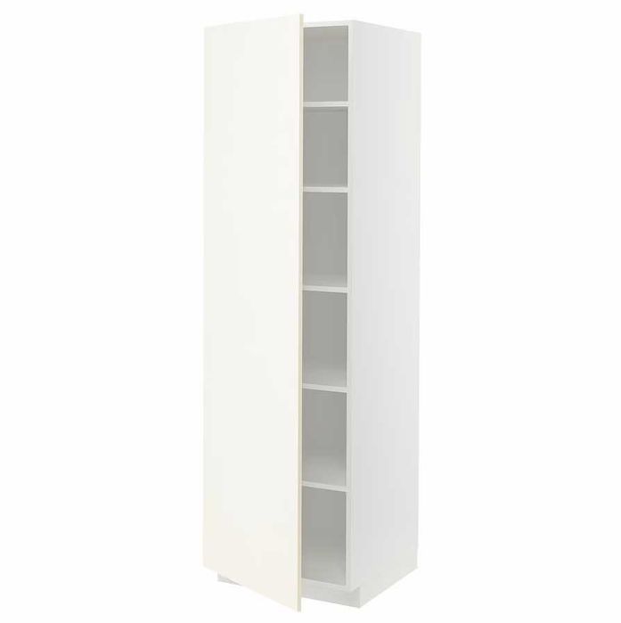 Armário alto IKEA METOD – 60x60x200 cm – Branco/Vallstena – Sem pés