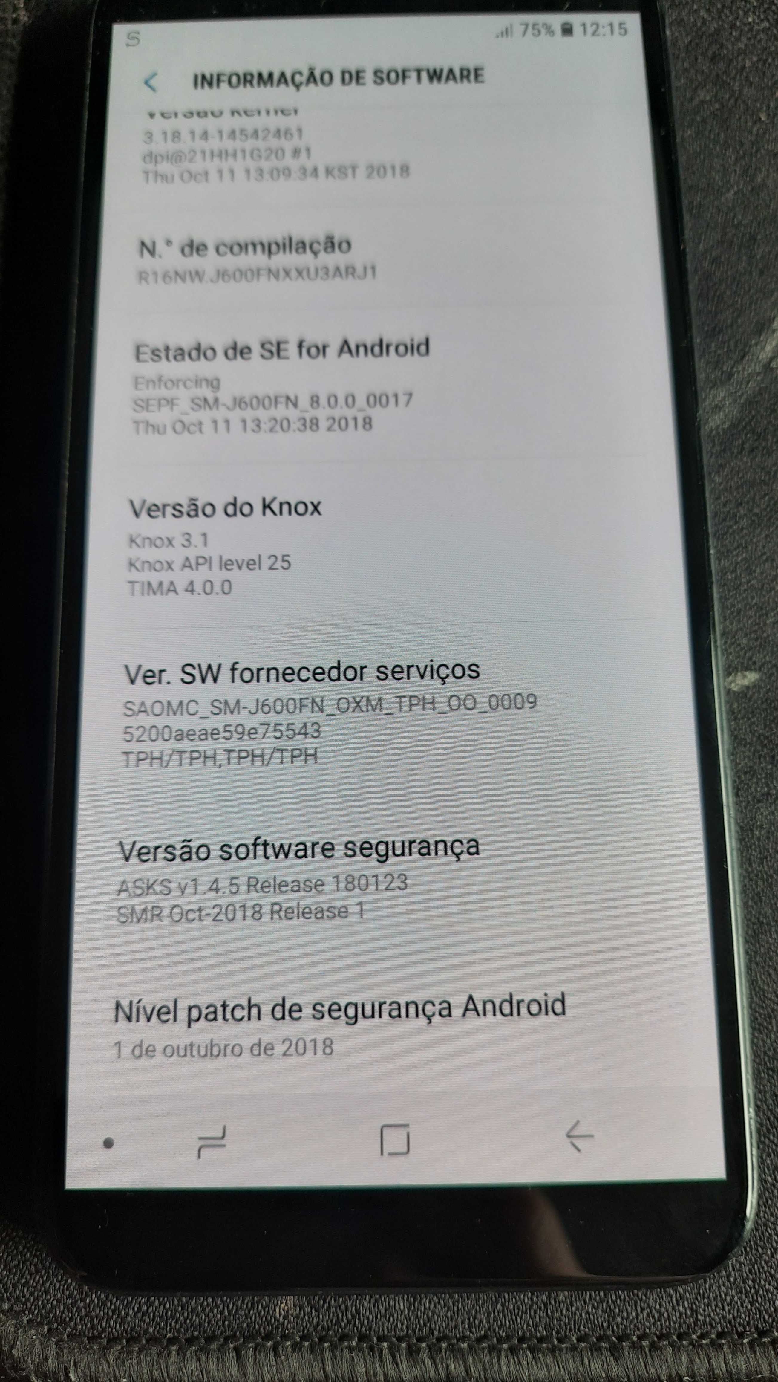 Samsung Galaxy J6 (android 8)