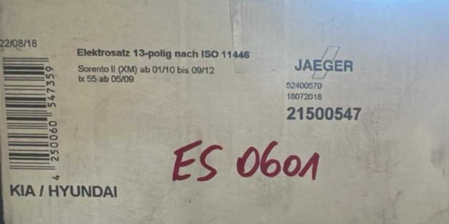 JAEGER Zestaw elektryczny zaczepu przyczepy Kia Sorento Hyundai ix55