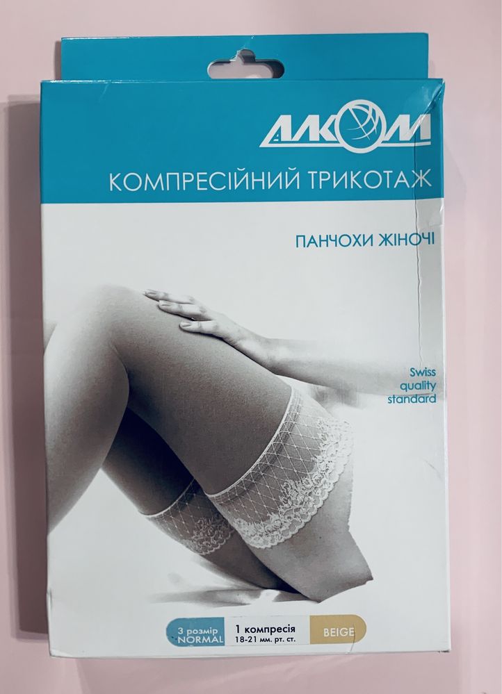 Компрессионный чулок на одну ногу, Алком, закрытый носок