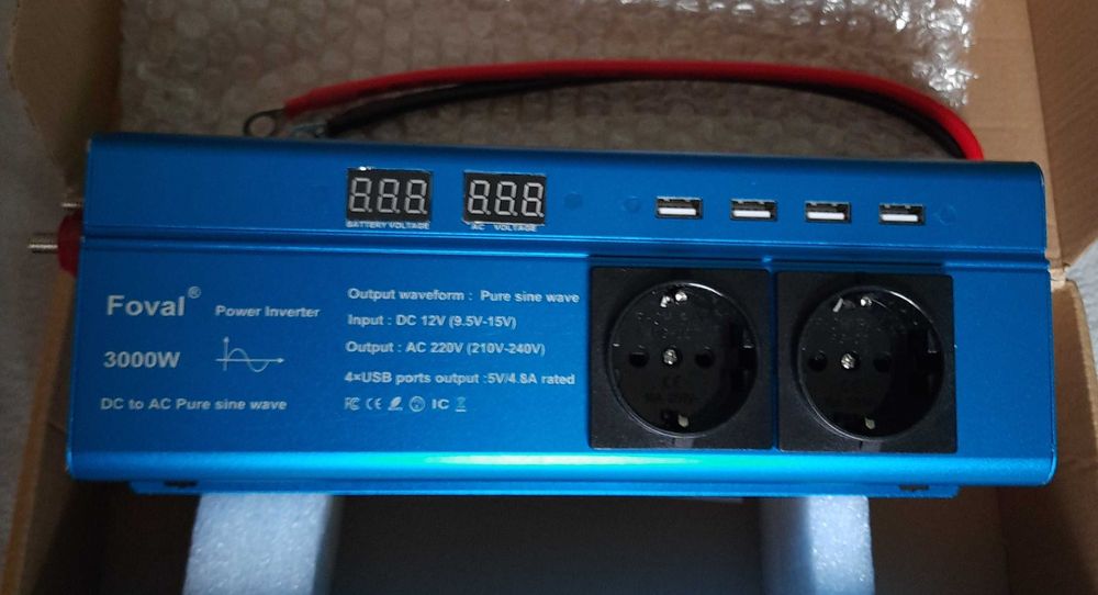 POWER INVERTER Інвертор Foval, 3000 w/ 1500 w