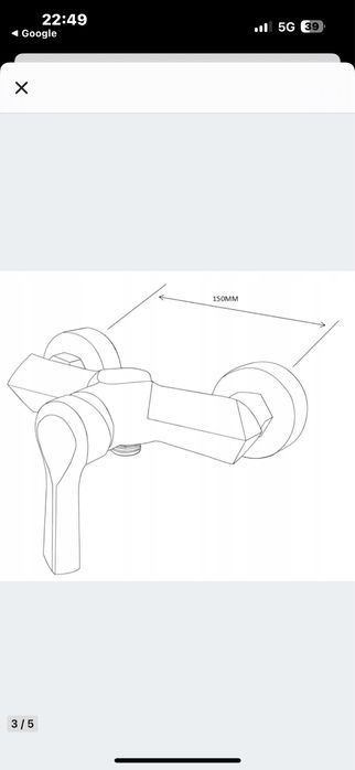 Bateria prysznicowa z deszczowonicą