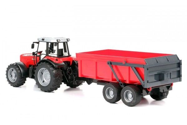 Трактор Massey Ferguson 7480 c прицепом Bruder (Брудер) 02045