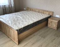 Нове Двоспальне Ліжко 160 з ламелями та ОРТ. матрацом дуб самоа