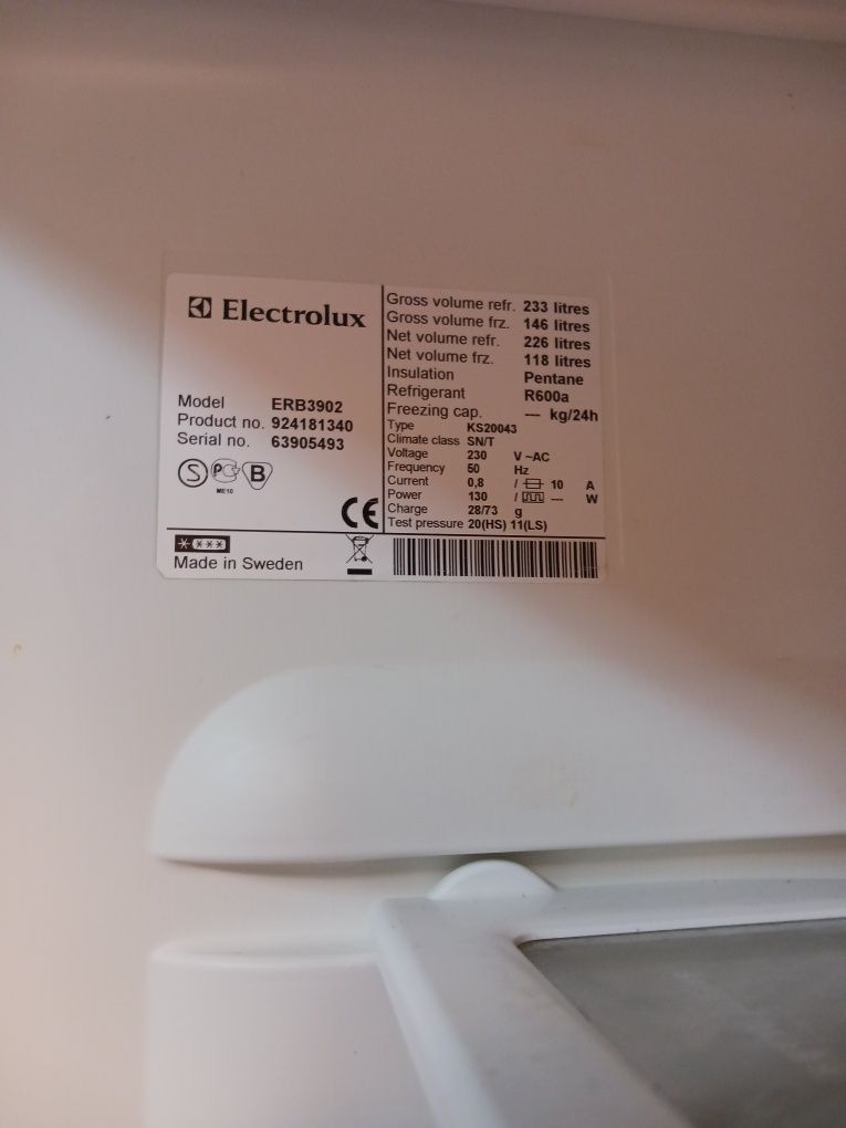 Combinado Electrolux (frigorífico + arca congelador)