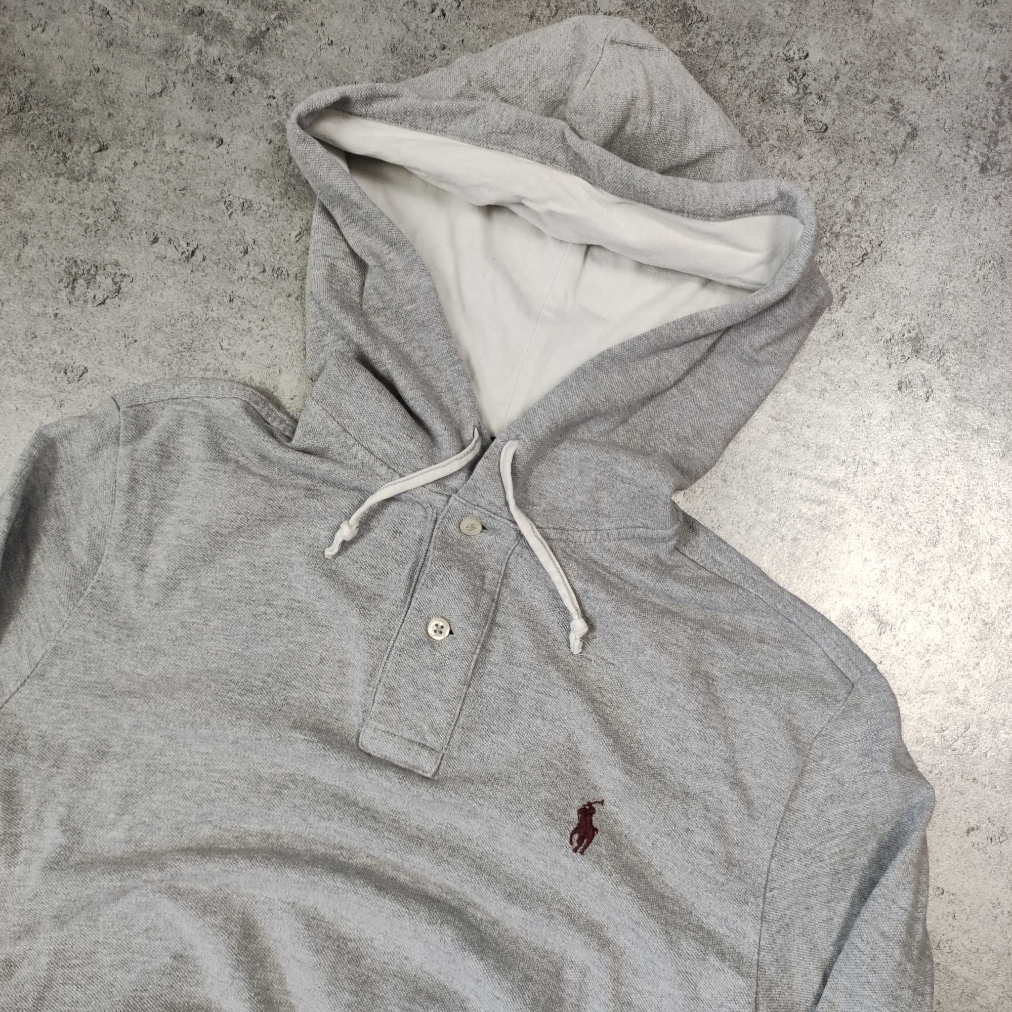 MĘSKA Bluza Lekka jak Koszulka POLO Ralph Lauren Kaptur Pętelka Hoodie