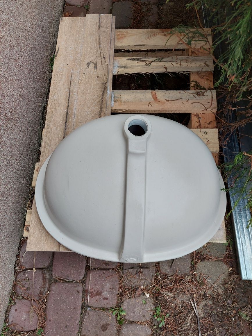 Umywalka półokrągła podblatowa 40x60x15 z przelewem