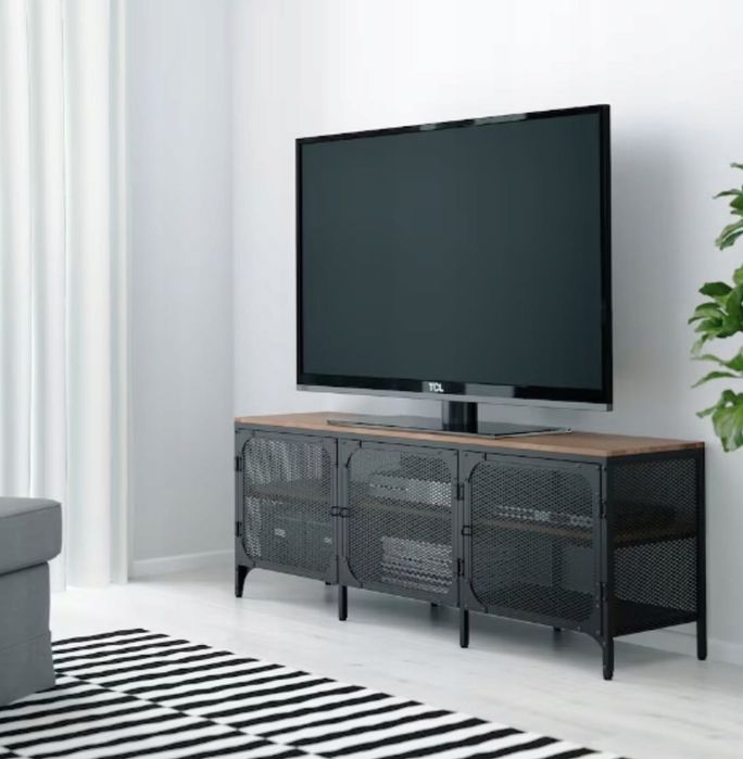 Nowa Szafka IKEA FJÄLLBO pod TV, czarny, 150x36x54 cm