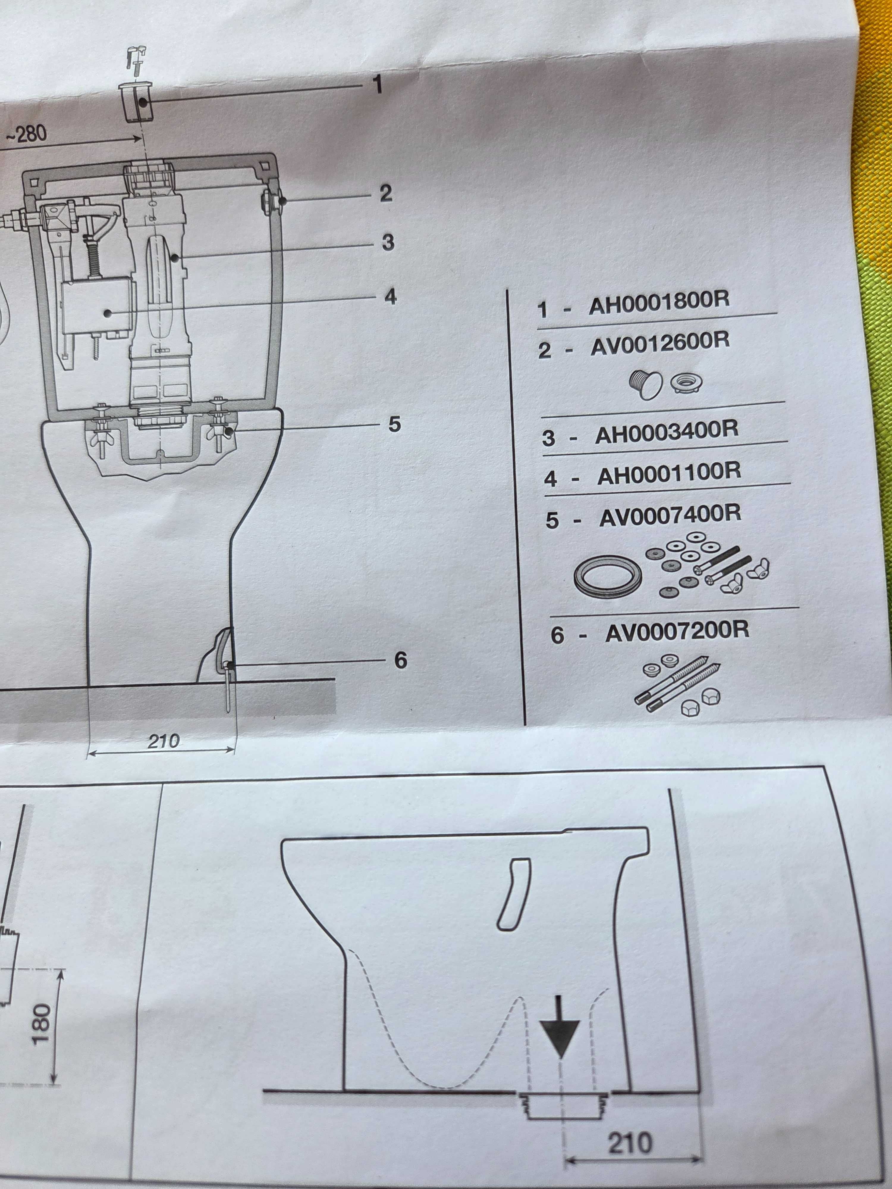 Sprzedam Kompakt WC ROCA nowy typu warszawskiego, z pionowym odpływem