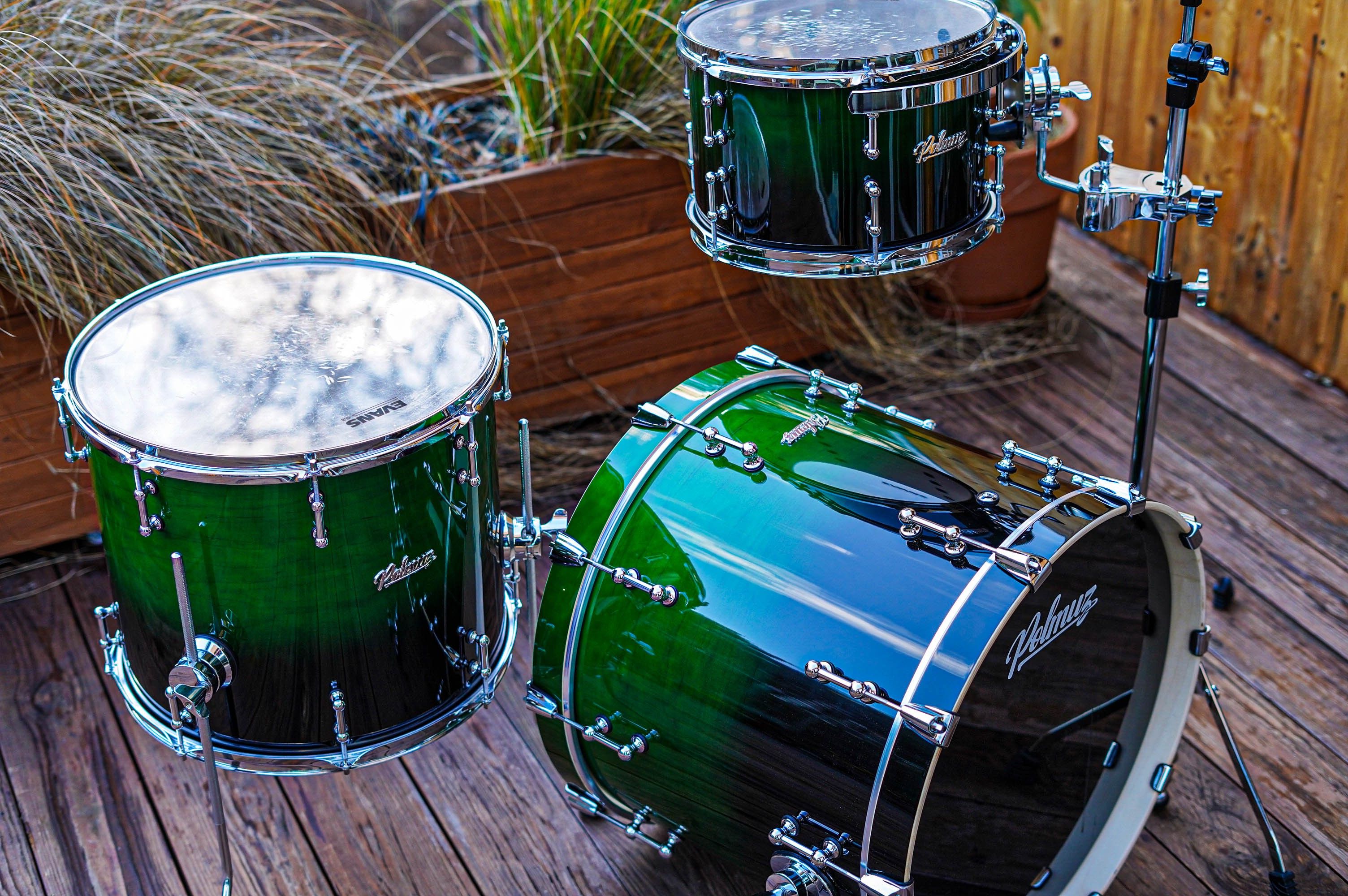 Polmuz Drums Model 2 Maple 20/12/16  Green Fade - expo
