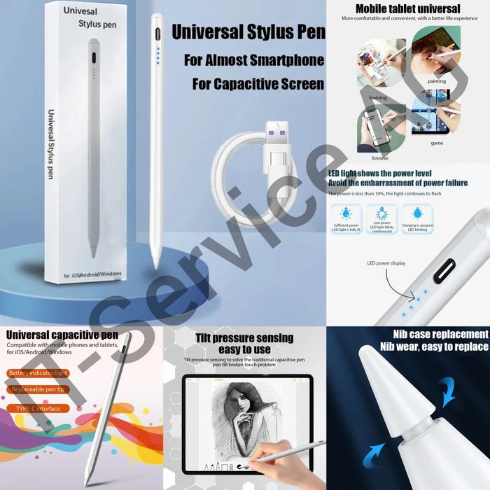 Стилусы для рисования двусторонний 2 в 1 и электронный универсальный