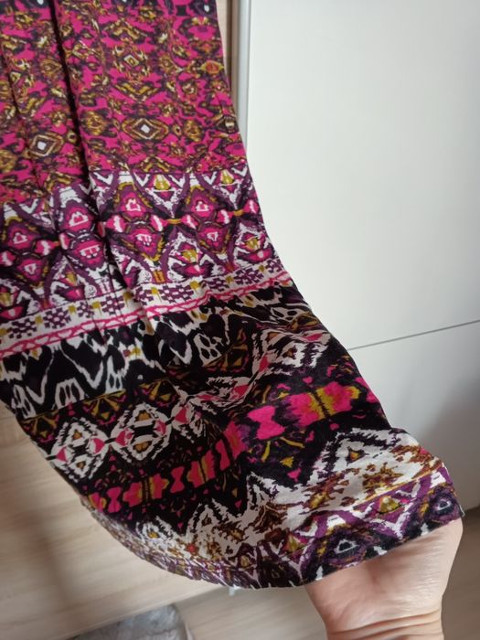 Długa maxi sukienka z wiskozy hippie boho festival etno M 38 też na S