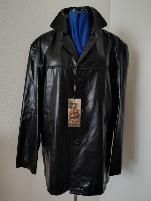 Куртка-піджак чоловіча шкіряна розмір 56