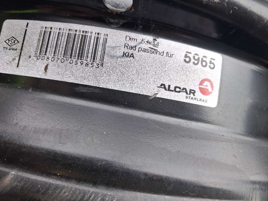 4x felgi stalowe 14 4x100 Kia Rio Picanto Toyota Yaris Hyundai i10 i20
