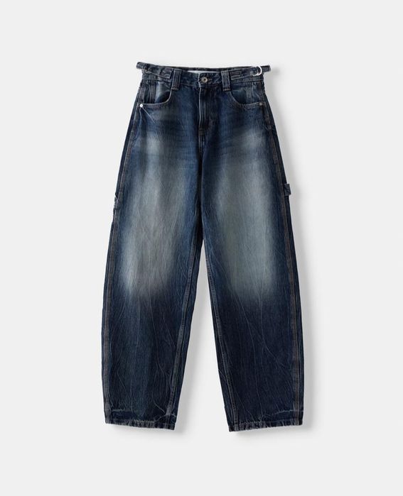 сині джинси wide leg