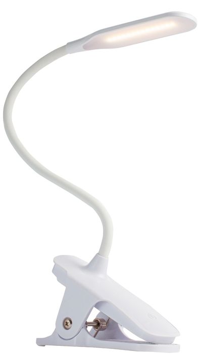 Настільна лампа світлодіодна LED на прищіпці від 220v та Повербанка