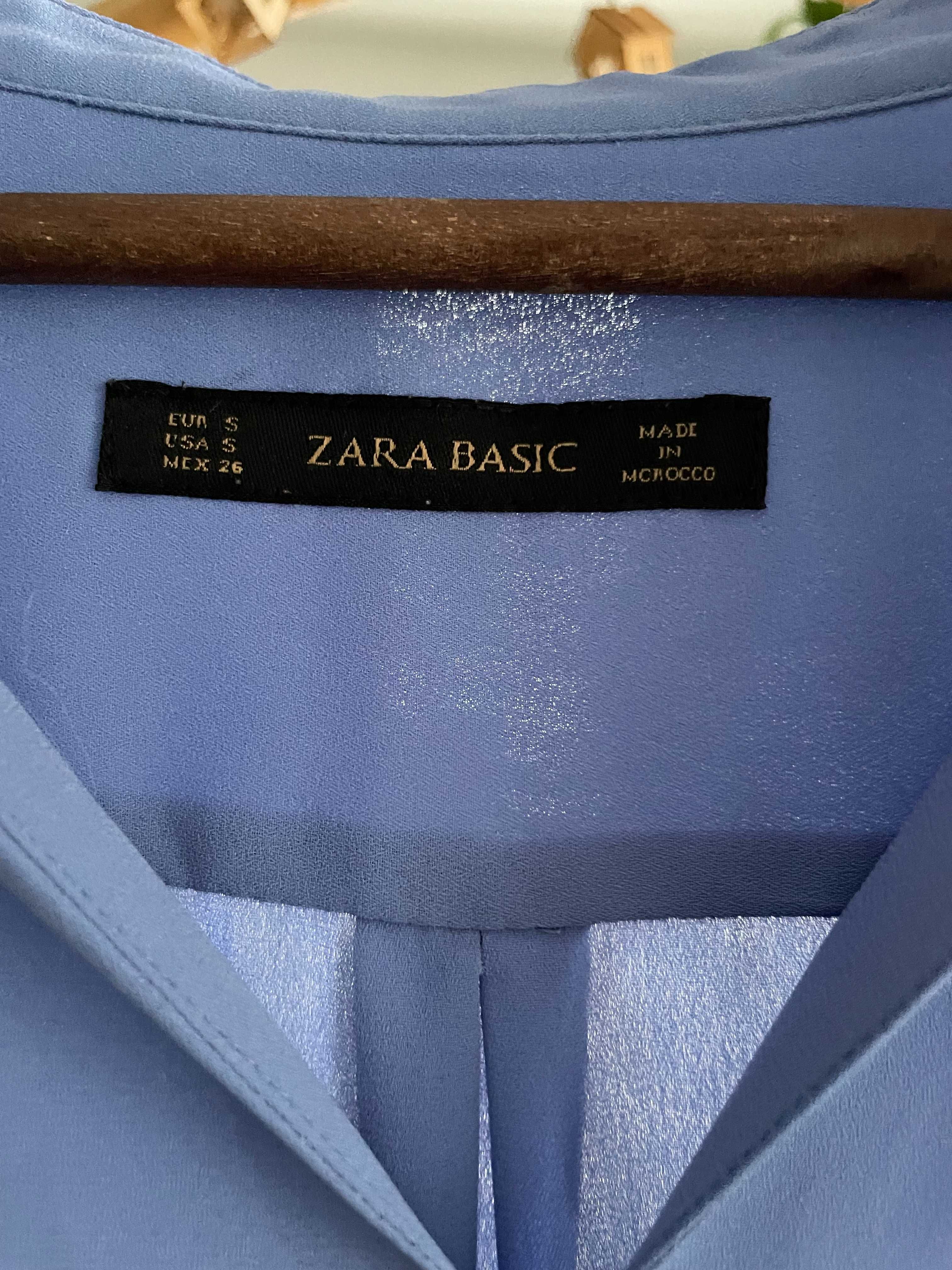 Niebieska koszula Zara Basic, roz. S, 50 zł