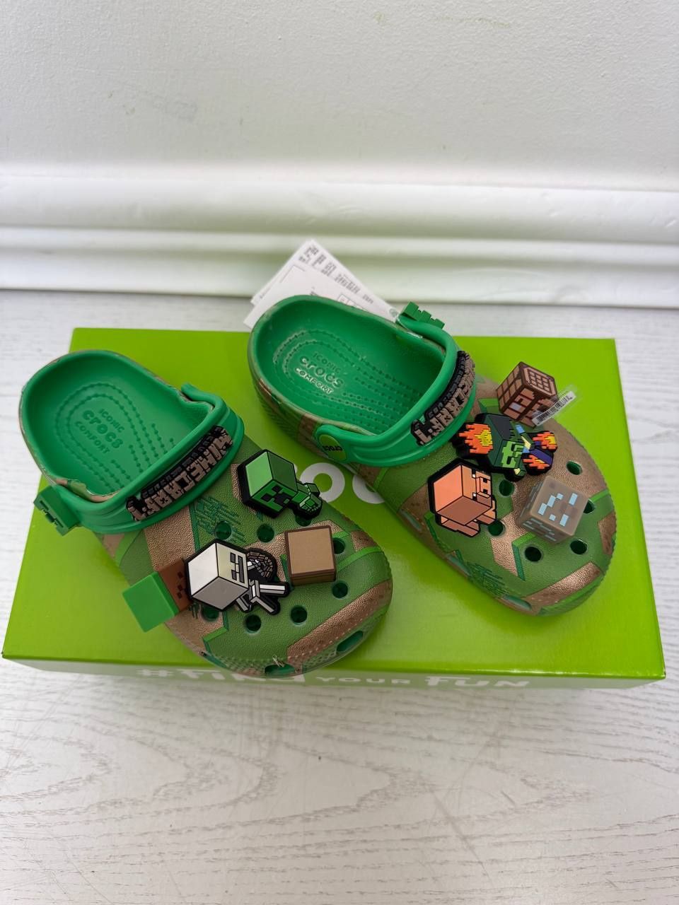 Crocs Classic Kids Minecraft clog c8,c9,c10,c11,c12,c1,j1,j2,j33