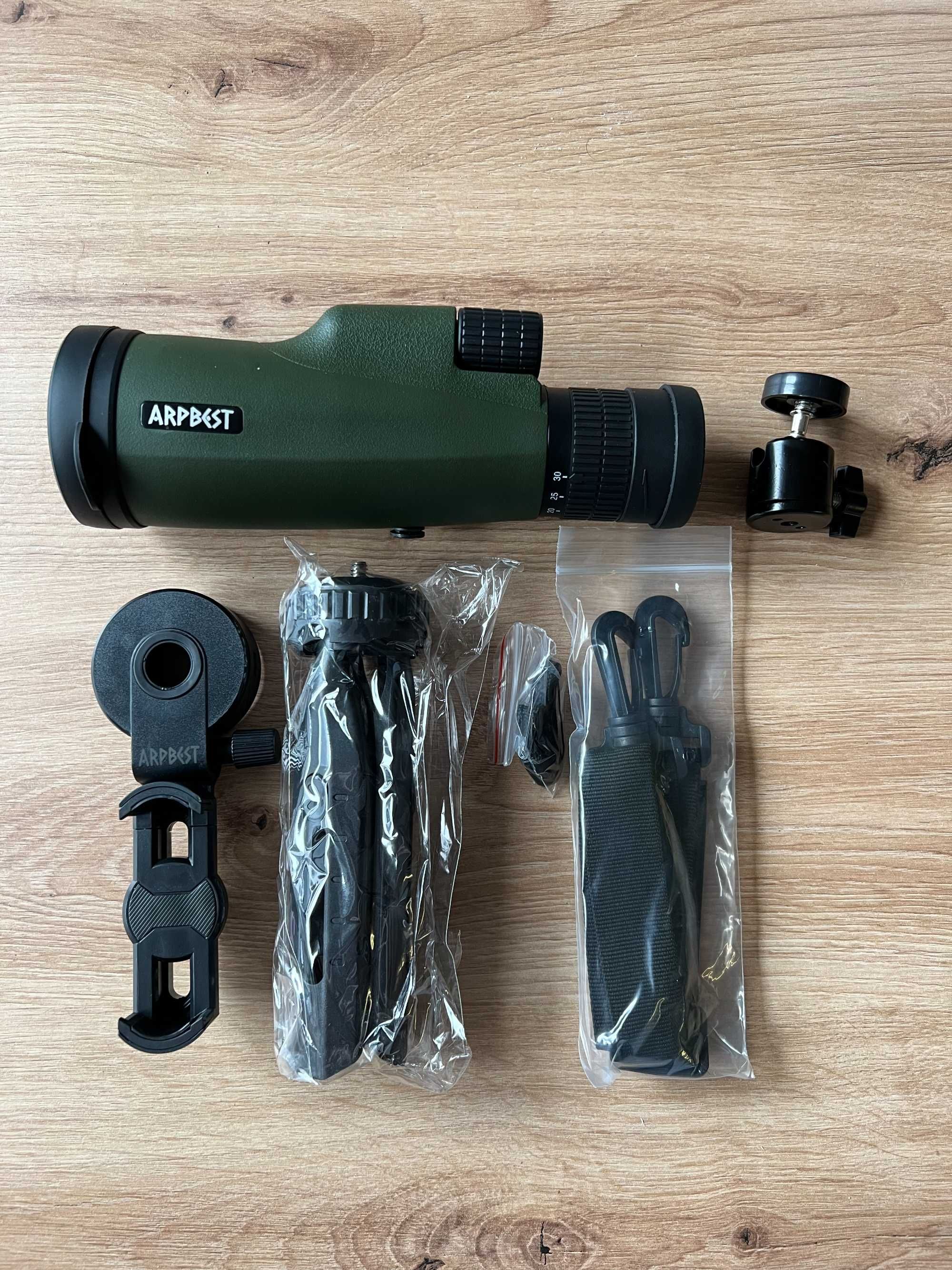 ARPBEST 30X55 Monocular - Teleskop z uchwytem na smartfona i statywem