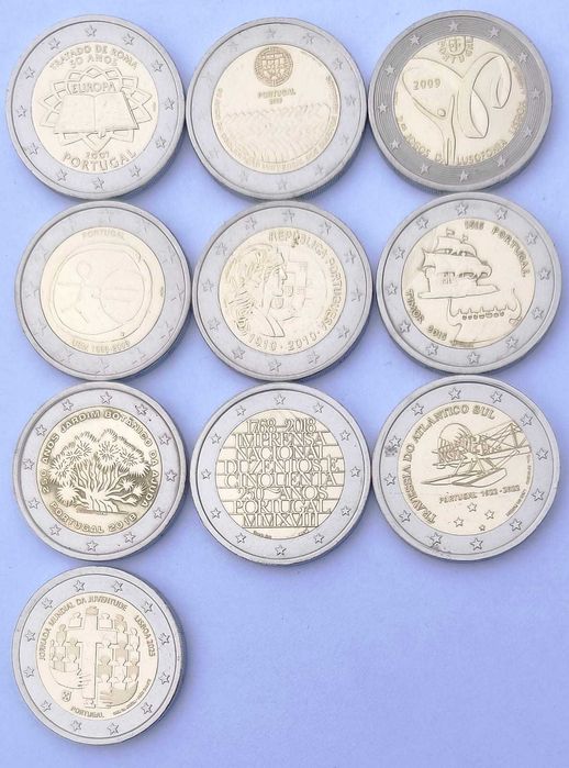 350 Moedas 2 Euros comemorativas para Troca e Venda