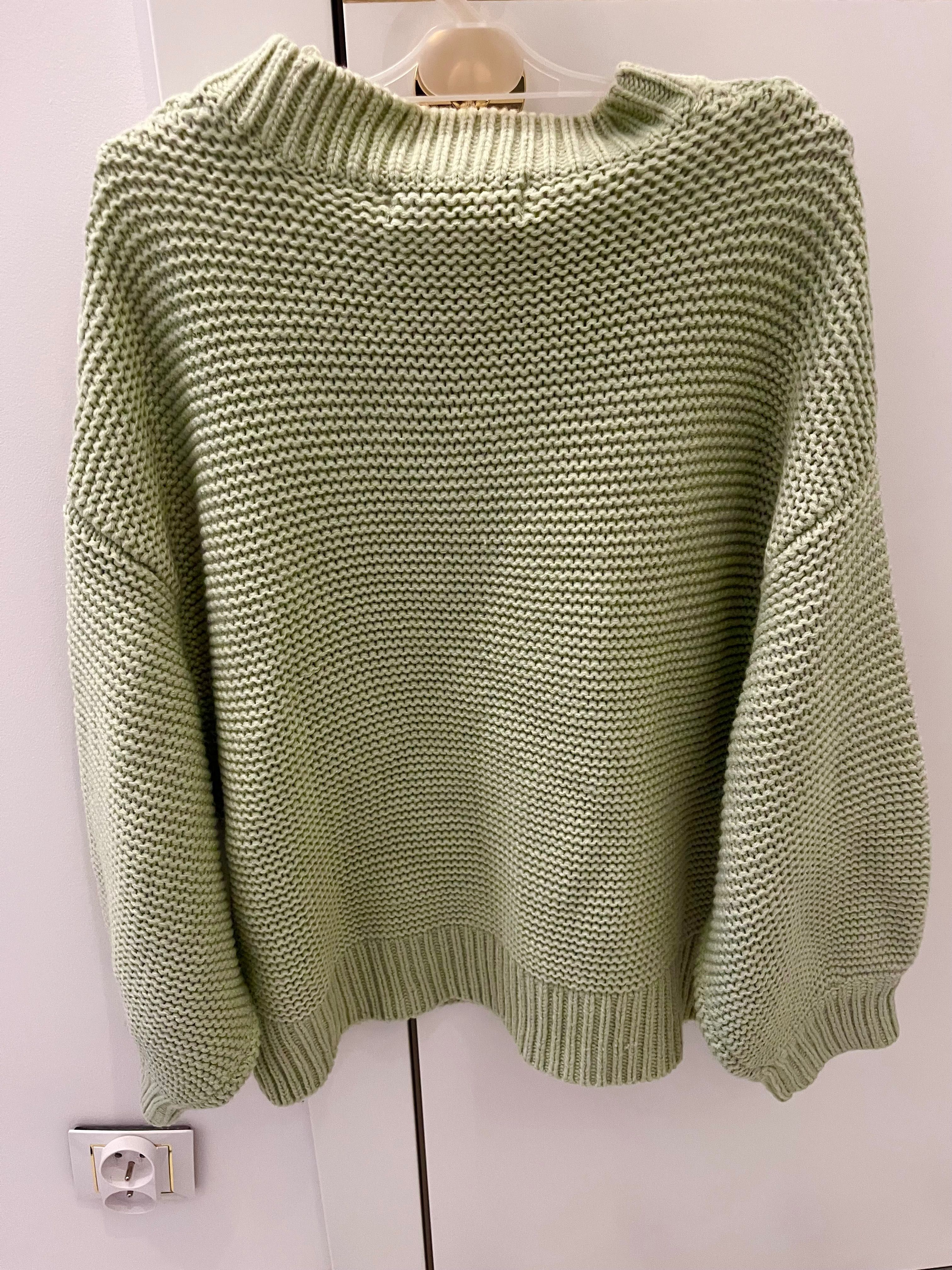 Zielony sweter Mango, rozm. XS, nowy