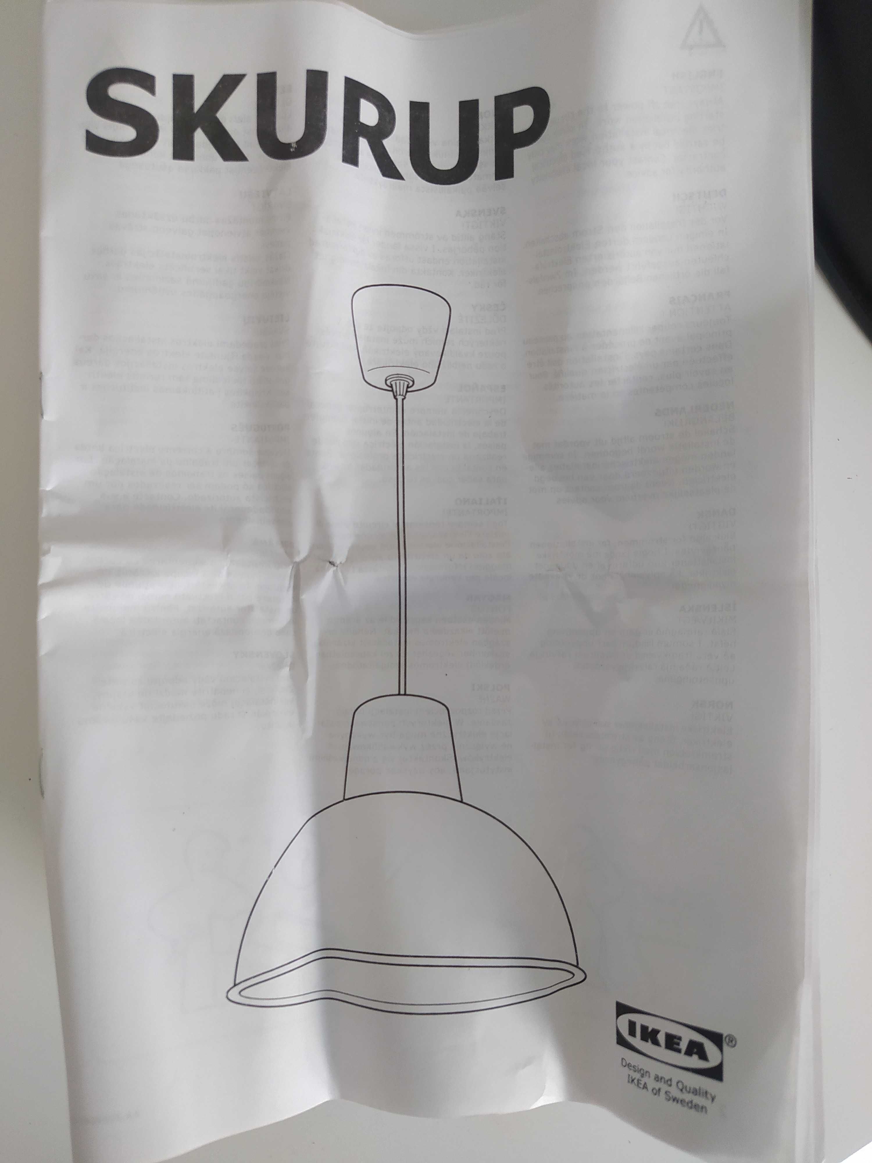 Lampa wisząca SKURUP IKEA nowa!!! + żarówka gratis