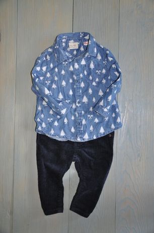 Комплект Zara, штаны и рубашка, мальчику 3-6/6-9 мес.
