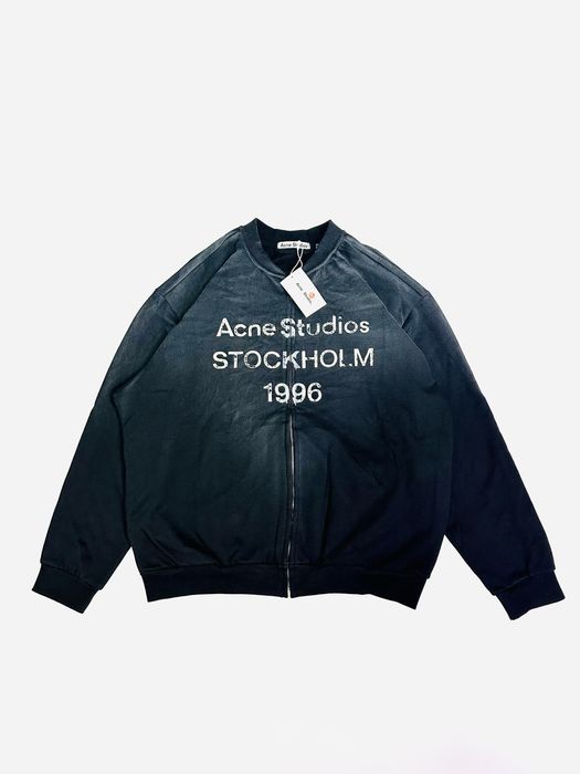 Бомбер худі Acne Studios bomber hoodie washed black balenciaga erd L