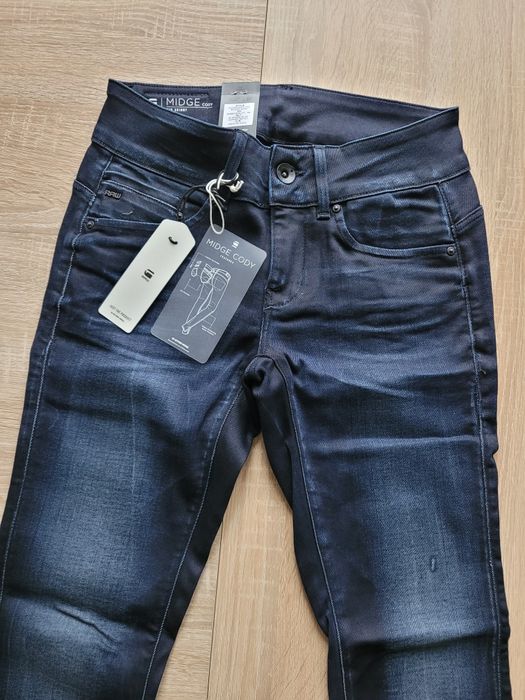 W27 L28 XS S G-Star Raw midge cody mid skinny spodnie damskie jeansy