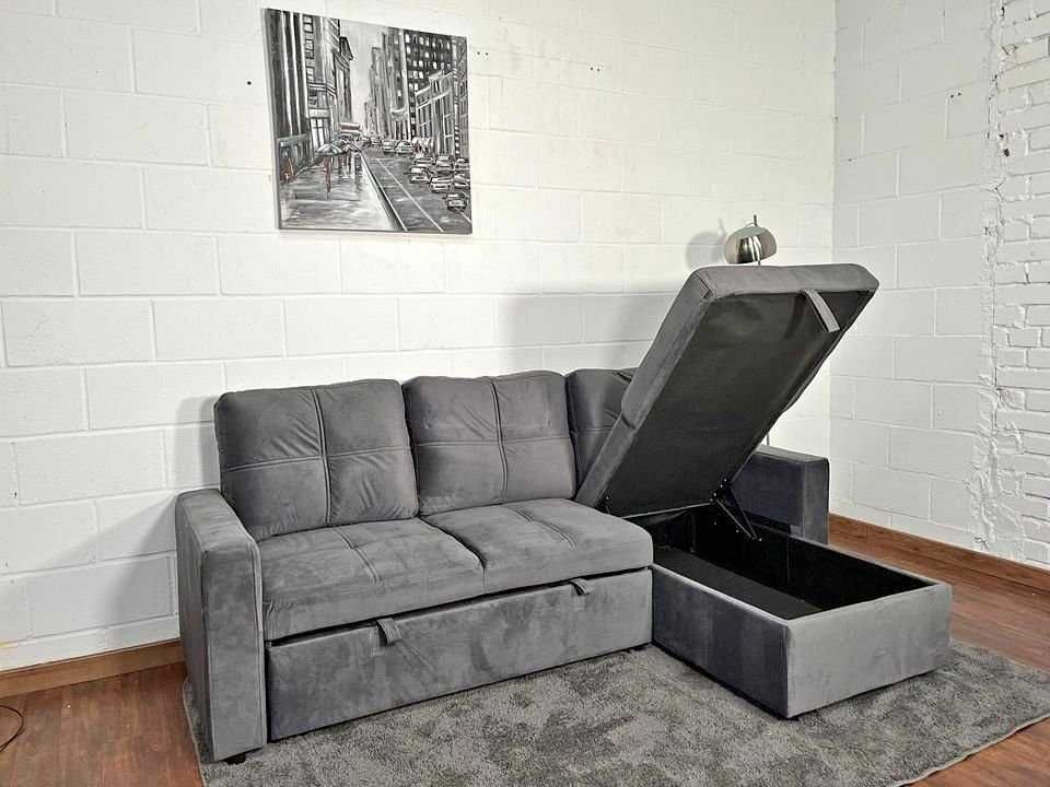 SUPER BARATO NOVO Sofa cama com bau levamos na sua capa paga na casa