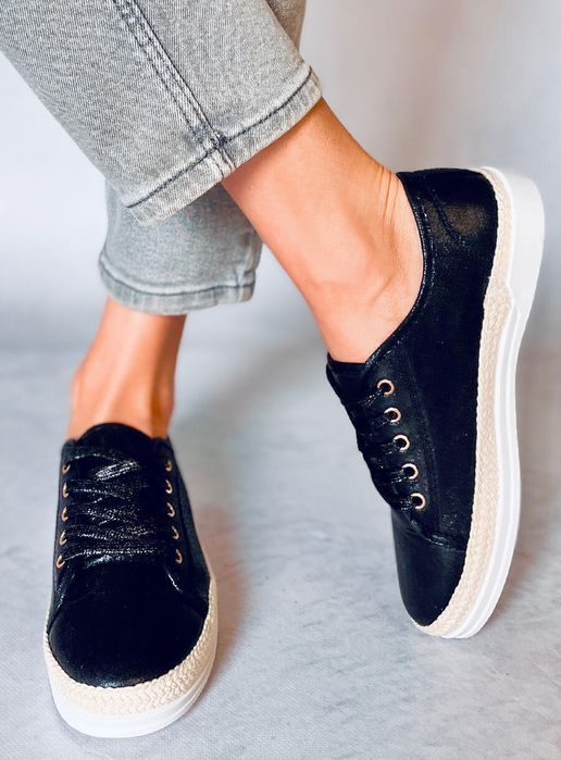 Espadryle Sznurowane Zillo Black