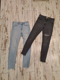 Spodnie jeansowe damskie S dwie pary